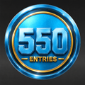 550 Entries + 2 Random Booster Packs