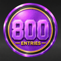 800 Entries + 3 Random Booster Packs
